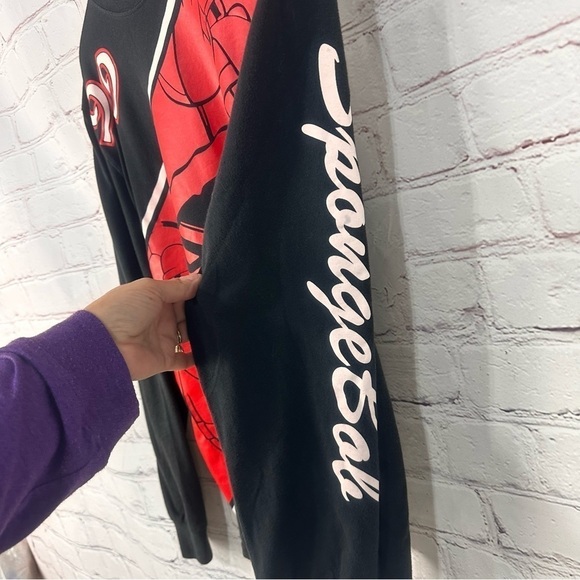 Vintage men’s shirt long sleeve t-shirt tee sponge bob crewneck cartoon - Picture 3 of 7